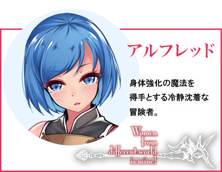 アルフレッド 身体強化の魔法を得手とする冷静沈着な冒険者。